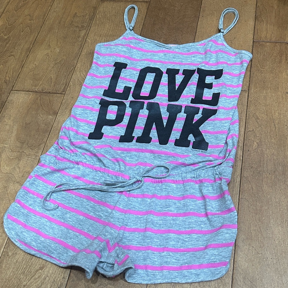 🆕🫶 I Only Sleep In PINK Vintage Y2K Romper XS Victoria Secret GUC - Picture 10 of 15